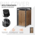 Miniatyrbild 2 av 10: ML-Design Avfallskärlsbox för 1 kärl; 240L 68x80x116;3 cm Antracit-Ekoptik; Stål; väderbeständig; Låsbar avfallskärlsförklädnad med fällbart