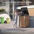 Miniatyrbild 5 av 10: ML-Design Avfallskärlsbox för 1 kärl; 240L 68x80x116;3 cm Antracit-Ekoptik; Stål; väderbeständig; Låsbar avfallskärlsförklädnad med fällbart