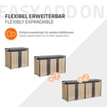Miniatyrbild 7 av 10: ML-Design Avfallskärlsbox 2 kärl 240L 132x80x116;3cm Antracit-Lärkoptik; Stål; väderbeständig; Låsbar avfallskärlsförklädnad; Fällbart lock/2 dörrar;