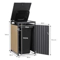 Miniatyrbild 8 av 9: ML-Design Avfallskärlsbox 3 kärl 240L 200x80x116;3cm Antracit-Lärkoptik; Stål; väderbeständig; Låsbar avfallskärlsförklädnad; Fällbart lock/3 dörrar;