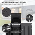 Pikkukuva 5 / 10: ML-Design jäteastian kotelo 3 astialle; 240L; 200x80x116;3 cm; antrasiitti; teräs; säänkestävä; lukittava jäteastian verhoilu kääntökannella/3