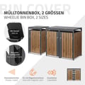 Miniatyrbild 5 av 10: ML-Design Avfallskärlsbox 3 kärl 240L 200x80x116;3cm Antracit-Ekoptik; Stål; väderbeständig; Låsbar avfallskärlsförklädnad; Fällbart lock/3 dörrar;