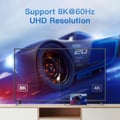 Miniatyrbilde 7 av 9: NÖRDIC vinklet 1m USB4 USB-C til C Nylonflettet kabel PD3.1 240W 40G 8K60Hz 4K144Hz Grå