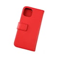 Miniatyrbild 7 av 7: iPhone 12 Mini Plånboksfodral Läder Rvelon - Röd