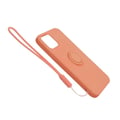 Miniatyrbild 3 av 4: Apple iPhone 12 Pro Max Soft Liquid Silicone Case Orange with Magnetic Ring Holder Stand and Slim Hands Strap High Quality