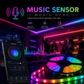 Miniatyrbillede 2 af 2: LED Strip lyskæde 5 meter med Bluetooth, Fjernbetjening og Musiksensor