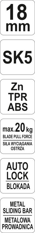 Pikkukuva 4 / 4: VEITSI KATKEAVALLA TERÄLLÄ 18MM / YT-75121 / YATO