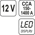 Pikkukuva 3 / 3: Digitaalinen akkutesteri 12V YT-8311 YATO