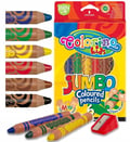 Miniatyrbillede 1 af 2: Colorino Extra Jumbo runde farveblyanter 6 farver