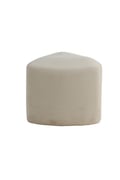 Miniatyrbillede 5 af 6: Elandros Triangelformet Hvid Sittpuff i Sammet