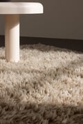 Miniatyrbillede 3 af 6: Vionne Beige Ullæder Tæppe 200x300 cm