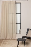 Miniatyrbillede 2 af 6: Vardoft Beige 2-pak hørgardin-look 140x240 cm i polyester