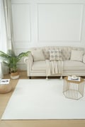Miniatyrbillede 2 af 6: Comfy Offwhite 120x170 cm Vaskbar Ryemåtte