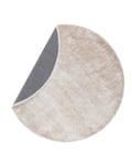 Miniatyrbillede 2 af 6: Ludvig Beige Rund Tæppe 200 cm Blød Polyester Ryamatta