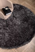 Miniatyrbillede 2 af 5: Harit Mørkegrå Rund Ryamatta 200 cm i 100% Polyester