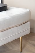 Miniatyrbillede 4 af 6: Mistfall Lang Hvid Puf i Velour med Messingben