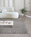 Miniatyrbillede 2 af 6: Steam Heat Grå 160x220 cm Ryatæppe - Blødt og Moderne