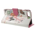 Miniatyrbillede 6 af 8: Pung Etui Apple iPhone 8 - Hvid med Sommerfugle