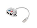 Miniatyrbillede 6 af 6: Lanberg RJ-45 til 2xRJ-45 FTP LAN splitterkabel (2 enheder på 1 kabel)