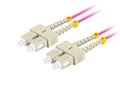 Miniatyrbild 1 av 7: Lanberg MM SC/UPC-SC/UPC duplex fiberoptisk patchkabel 3.0mm OM4 50/125 lszh 1m lila