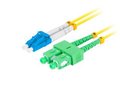 Miniatyrbillede 1 af 8: Lanberg SM LC/UPC-SC/APC duplex fiberoptisk patchkabel 3,0MM lszh G657A1 1m gul