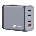 Miniatyrbillede 1 af 9: Verbatim GaN GNC-200 Vægoplader 3xUSB-C PD (2x100W+65W) 1xUSB-A QC 3.0