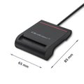 Pikkukuva 3 / 9: Qoltec SCR-0642 Sirukortinlukija | USB 2.0 + USB-C-sovitin