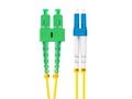 Miniatyrbillede 8 af 8: Lanberg SM LC/UPC-SC/APC duplex fiberoptisk patchkabel 3,0MM lszh G657A1 1m gul