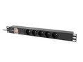 Miniatyrbillede 9 af 10: Lanberg Rack PDU 19" 1U 16A 5x 230V PL 2M Sort Forgreningsdåse