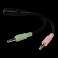 Miniatyrbillede 2 af 3: LogiLink CA0020 stereolydadapter 3,5 mm jackstik (hun) > 2x 3,5 mm jackstik (han)