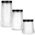 Miniatyrbillede 3 af 7: Glasbeholdere med låg til tørvarer 1,4 l / 1 l / 700 ml 3 stk.
