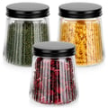 Miniatyrbillede 1 af 6: Glasbeholdere til bulkprodukter med låg 700 ml 3 stk.