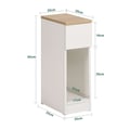 Miniatyrbillede 3 af 9: Sidebord , FBT111-WN, 20x35x60 cm, Hvid