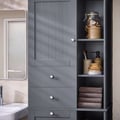 Pikkukuva 6 / 10: Korkea kaappi, BZR104-DG, 60x38x170 cm, Harmaa