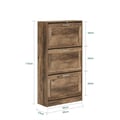 Miniatyrbillede 3 af 9: Sko Skab, FSR137-L-F, 60x23x115 cm, Brun