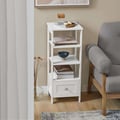 Miniatyrbillede 8 af 8: Natbord, FBT91-W, 30x28x74 cm, Hvid