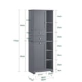 Pikkukuva 3 / 10: Korkea kaappi, BZR104-DG, 60x38x170 cm, Harmaa