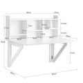 Miniatyrbillede 3 af 9: Foldbar Skrivebord, FWT07-II-W, 90x60x78 cm, Hvid
