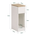 Miniatyrbillede 3 af 10: Natborde 2 stk., 20x35x60 cm, brun og hvid