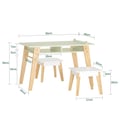 Miniatyrbillede 3 af 9: Børneskrivebord, KMB92-GR, 80x48x50 cm, Hvid
