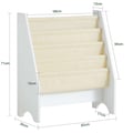 Miniatyrbillede 3 af 9: Bogreol, 62x29x71 cm, Hvid