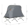 Miniatyrbillede 3 af 10: Sammenklappelig Camping Seng, OGS60-HG, 102.50x28.00x28.00 cm, Grå