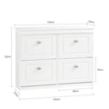 Miniatyrbillede 3 af 10: Skoskab, FSR79-W, 105x24x83 cm, Hvid