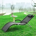 Miniatyrbillede 2 af 8: Solstol, OGS38-SCH, 165x56x67 cm, Sort