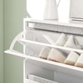 Miniatyrbillede 5 af 10: Sko Rack, FSR134-W, Længde 92-124 cm Bredde 24 cm Højde 126 cm, Hvid