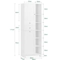 Miniatyrbillede 3 af 10: Linnedskab, BZR104-W, 60x37x171 cm, Hvid