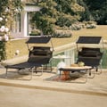 Miniatyrbillede 2 af 10: Sammenklappelig Lounge Stol, OGS48-SCHx2, 195x63x90 cm, Sort