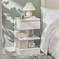 Miniatyrbillede 8 af 9: Sengebord, FBT49-W, 39x39x65 cm, Hvid