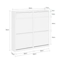 Miniatyrbillede 3 af 9: Sko Skab, FSR169-W, 98x19x95 cm, Hvid