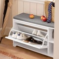 Miniatyrbillede 6 af 9: Skobænk, FSR119-W, 90x24x46 cm, Hvid
